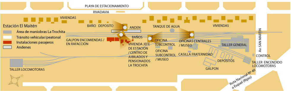Plano de la Estación El Maitén